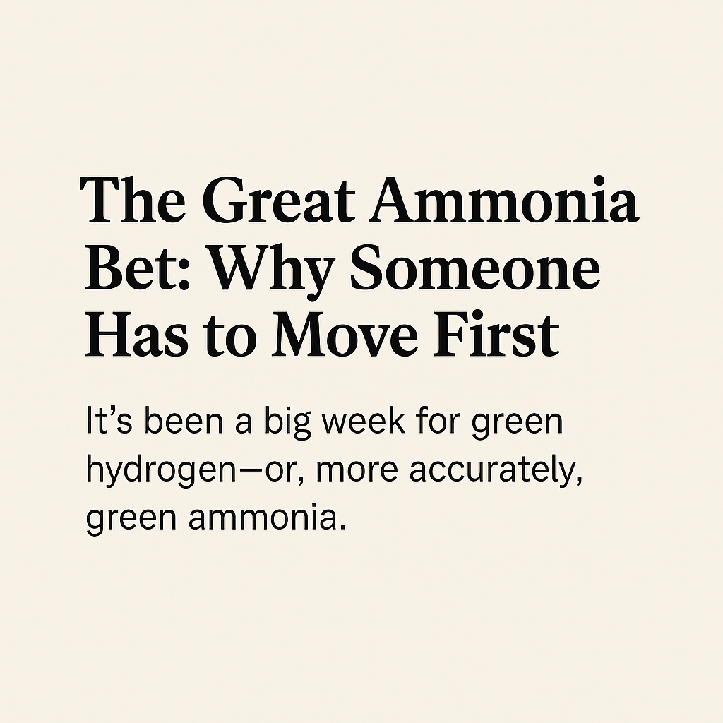 Green Ammonia: Big Bets, Long Games 7 Green Ammonia: Big Bets, Long Games