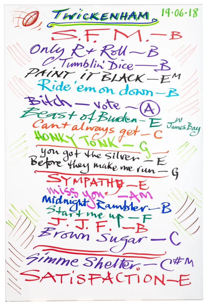 The Setlist Is a Strategy Document. 1 set list