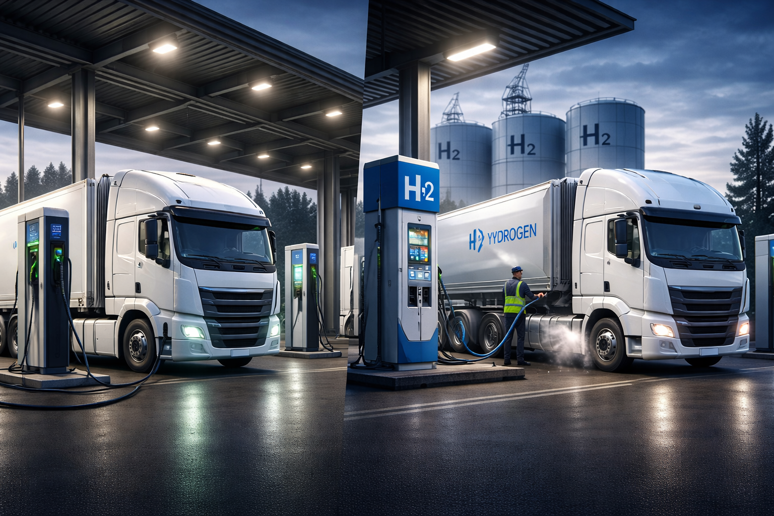 Hydrogen vs Electric Trucks 1 Hydrogen vs battery electric trucks