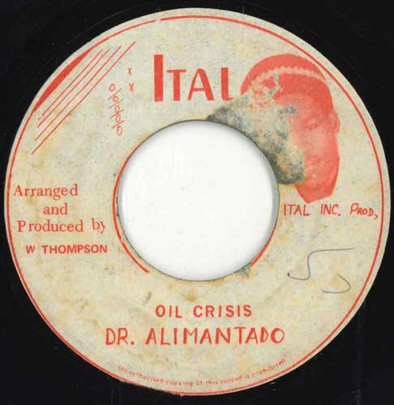 Label of Dr Alimantado's classic reggae single from 1973