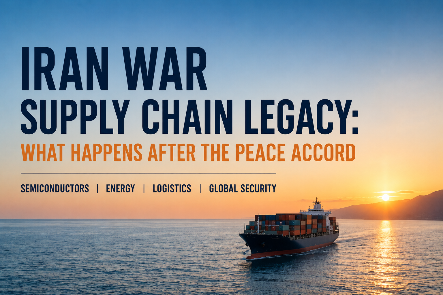 Iran War supply chain impact after the peace accord showing global shipping, semiconductors, energy security and logistics disruption