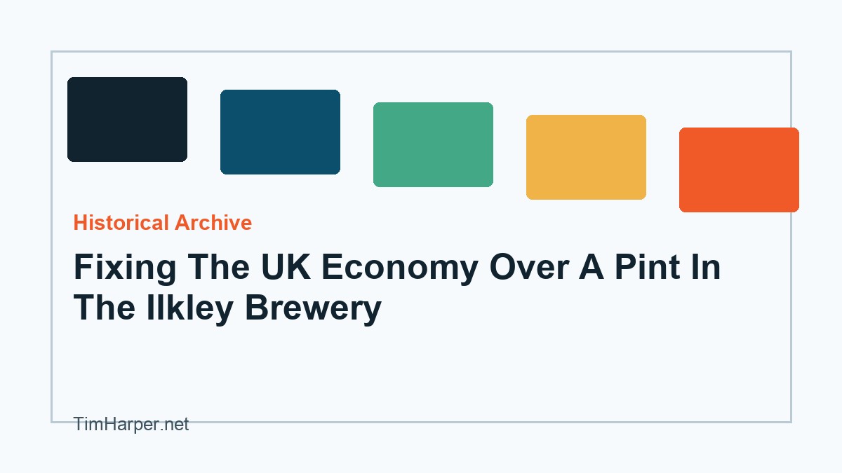 Fixing The UK Economy Over A Pint In The Ilkley Brewery 5 Editorial archive image for Fixing The UK Economy Over A Pint In The Ilkley Brewery.